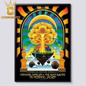 My Morning Jacket And Nathaniel Rateliff Jacksonville FL 2024 At Dailys Place On September 16th Home Decor Poster Canvas