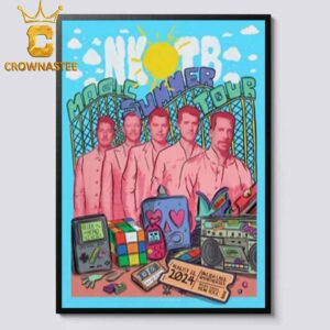 New Kids On The Block Darien Lake Amphitheater 2024 At Darien Center NY On Agust 22 Home Decor Poster Canvas