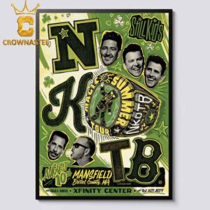 New Kids On The Block Xfinity Center 2024 At Mansfield MA On August 10th Home Decor Poster Canvas