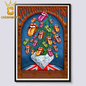 New Poster The Rolling Stones Hackney Diamonds Tour 2024 Home Decor Poster Canvas