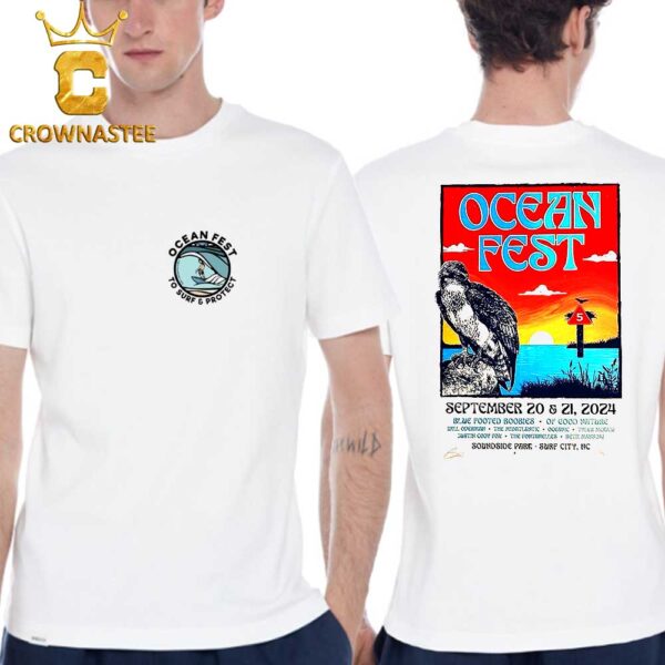 Ocean Fest Surf City NC 2024 At Soundside Park On September 20 and 21 Two Sided T-Shirt