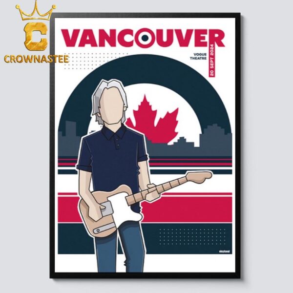 Paul Weller Vancouver 2024 At Vogue Theatre On September 20th Home Decor Poster Canvas