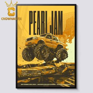 Pearl Jam Madison Square Garden New York City 2024 On September 3rd With Glen Hansard Home Decor Poster Canvas