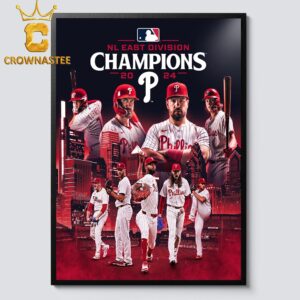 Philadelphia Phillies 2024 National League East Division Champions Home Decor Poster Canvas