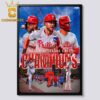 Philadelphia Phillies National League East Champions 2024 Home Decor Poster Canvas