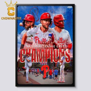 Philadelphia Phillies NL East Division Champions 2024 Home Decor Poster Canvas