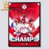 Philadelphia Phillies 2024 National League East Division Champions Home Decor Poster Canvas