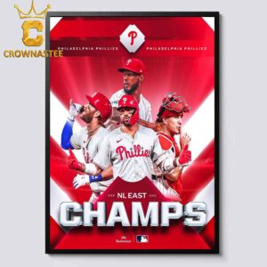 Philadelphia Phillies National League East Champions 2024 Home Decor Poster Canvas