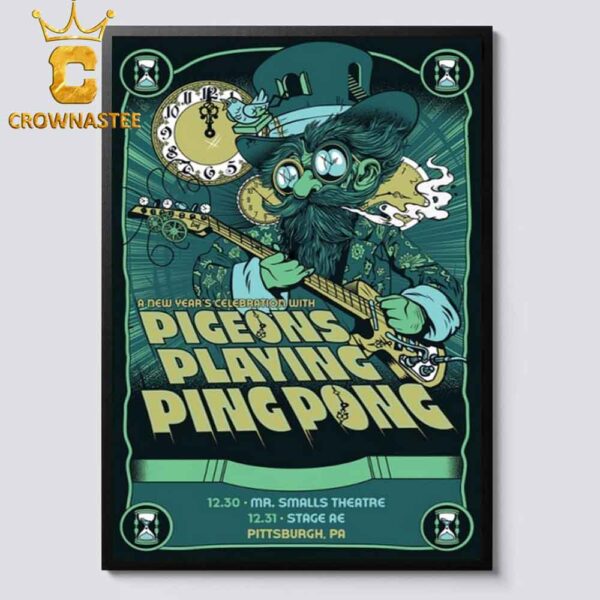 Pigeons Playing Ping Pong Pittsburgh PA 2024 A New Year Celebration On December 30 31 Home Decor Poster Canvas