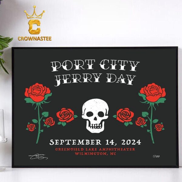 Port City Jerry Day Wilmington NC 2024 At Greenfield Lake Amphitheater On September 14th Home Decor Poster Canvas