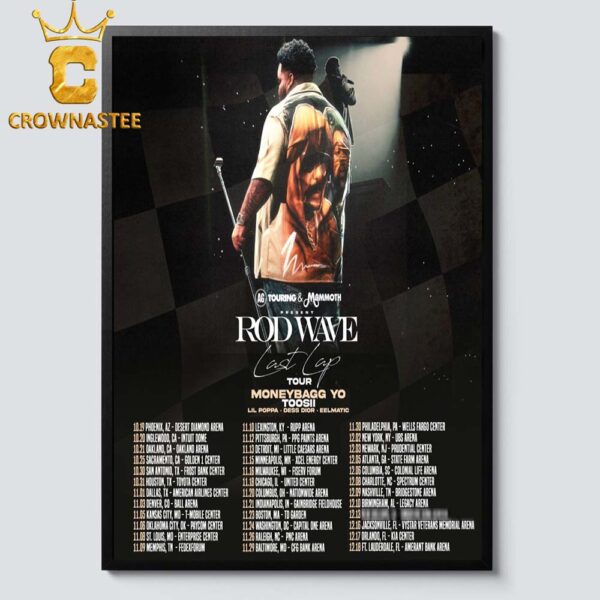 Rod Wave Last Lap Tour 2024 Dates Schedule Home Decor Poster Canvas