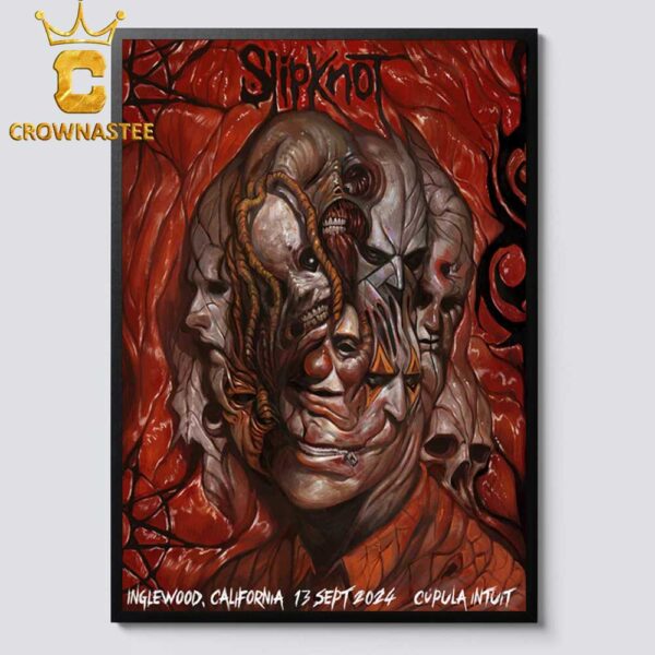 Slipknot Inglewood California 2024 Intuit Dome On September 13th Home Decor Poster Canvas