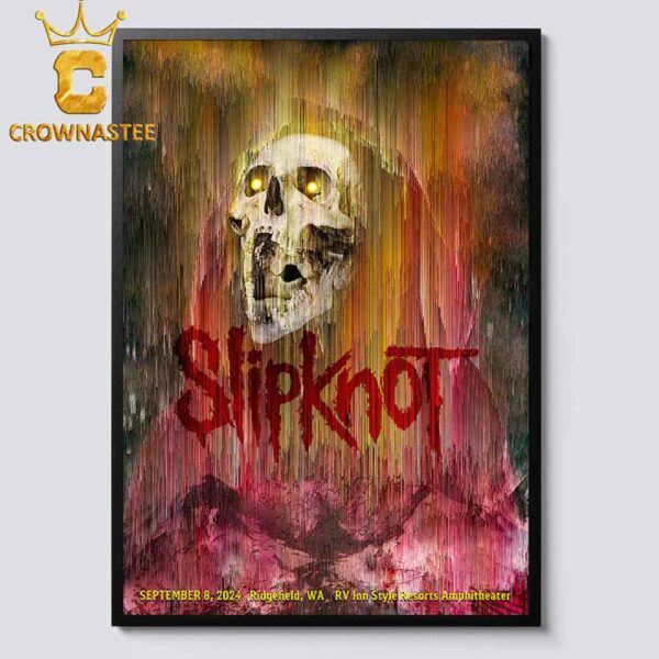 Slipknot Washington 2024 Ridgefield RV Inn Style Resorts Amphitheater On September 8th Home Decor Poster Canvas