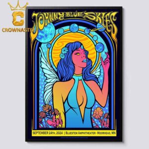 Sturgill Simpson AKA Johnny Blue Skies Moorhead MN 2024 Bluestem Amphtitheater On September 24th Home Decor Poster Canvas