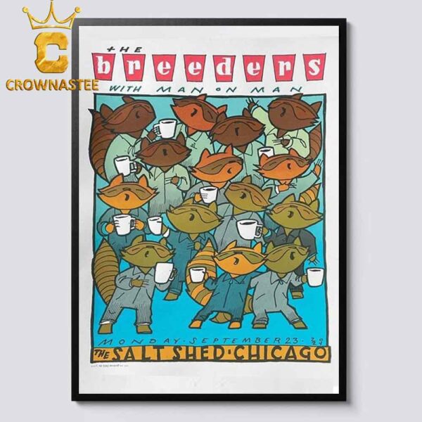 The Breeders Chicago Illinois 2024 The Salt Shed On September 23 Home Decor Poster Canvas