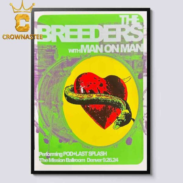 The Breeders The Mission Ballroom Denver On September 26th 2024 Home Decor Poster Canvas