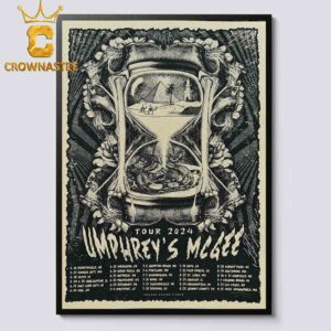 Umphreys McGee 2024 Tour Dates Black White Version Home Decor Poster Canvas