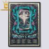 Umphreys McGee 2024 Tour Dates Black White Version Home Decor Poster Canvas