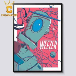 Weezer In St Paul MN 2024 At Xcel Energy Center On September 4th Home Decor Poster Canvas