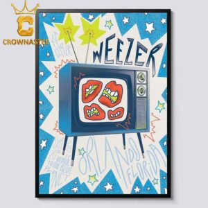 Weezer Orland California 2024 Kia Center On September 20th Home Decor Poster Canvas