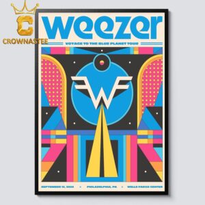 Weezer Philadelphia PA 2024 Wells Fargo Center On September 13th Home Decor Poster Canvas