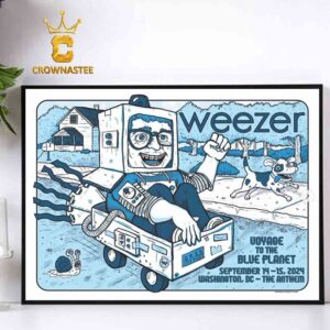 Weezer Washington DC 2024 The Anthem On September 14 15 Home Decor Poster Canvas