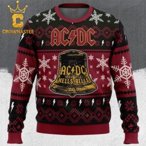 ACDC Hells Bells Christmas Holiday Ugly Sweater