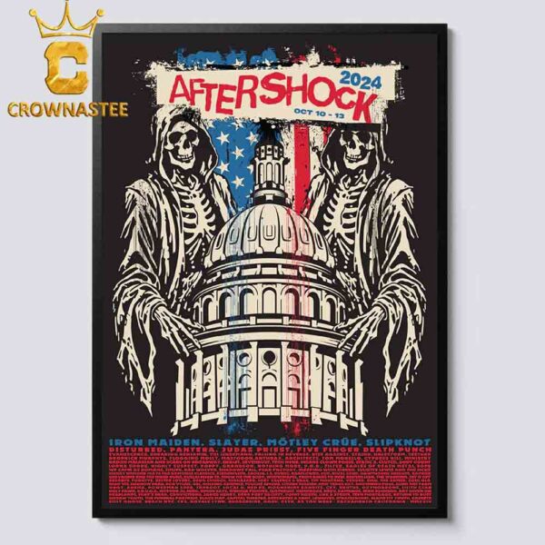 Aftershock Festival 2024 Sacramento CA Discovery Park From 10th To 13th Lineup Home Decor Poster Canvas