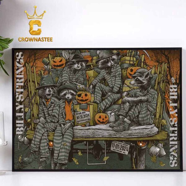 Billy Strings Halloween Run Baltimore MD 2024 CFG Bank Arena On October 31 And November 1 Home Decor Poster Canvas