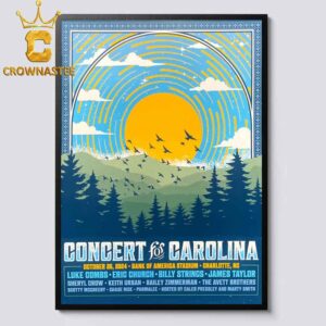 Concert For Carolina Charlotte NC 2024 Bank Of America Stadium On October 25th Home Decor Poster Canvas