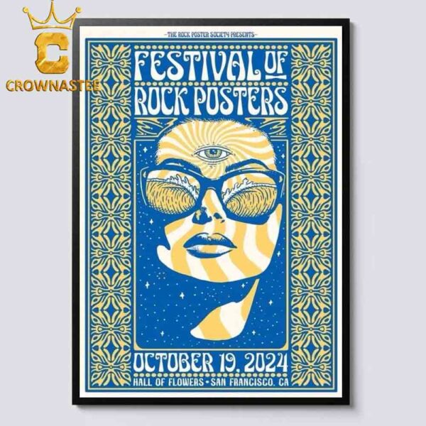 Festival Of Rock San Francisco CA 2024 Hall Of Flowers On October 19th Home Decor Poster Canvas