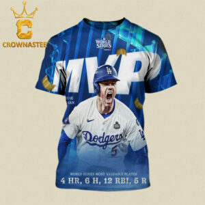 Freddie Freeman Los Angeles Dodgers MVP The World Series Champions MLB 2024 All Over Print T-Shirt