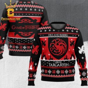 Game of Thrones House Of The Dragon Targaryen Ugly Christmas Holiday SweaterGame of Thrones House Of The Dragon Targaryen Ugly Christmas Holiday Sweater