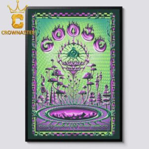 Goose The Band Birmingham AL 2024 Avondale Brewing CO On October 26th Green Purple Home Decor Poster Canvas