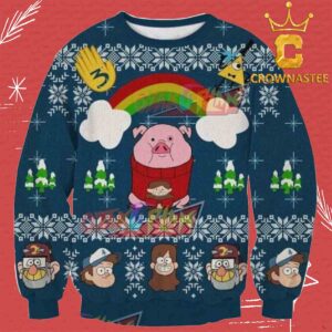 Gravity Falls Waddles Dipper Pines Mabel Pines Ford Pines Ugly Christmas Sweater