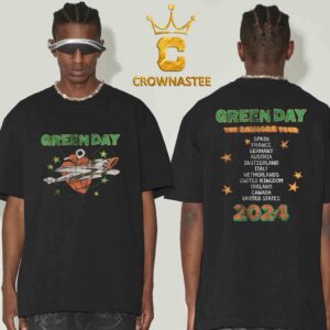 Green Day The Savior Tour 2024 Airplane Heart Grenade Two Sided T-Shirt Hoodie