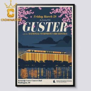 Guster Washington DC 2025 Kennedy Center Concert Hall On March 25th Home Decor Poster Canvas