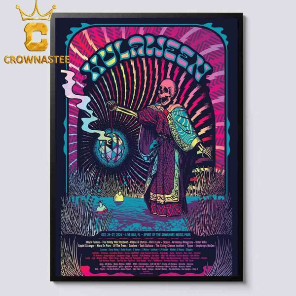 Hulaween Live Oak FL 2024 Spirit Of The Suwanee Music Park From October 24 To 27 Lineup Home Decor Poster Canvas