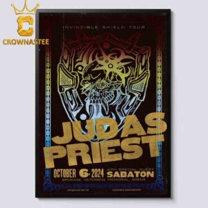 Judas Priest Spokane WA 2024 Spokane Veterans Memorial Arena On October 6th Home Decor Poster Canvas