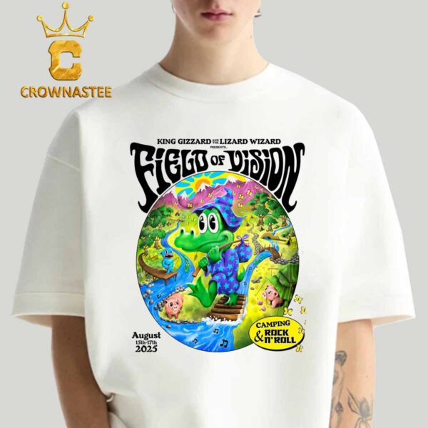 King Gizzard And The Lizard Wizard Field Of Vision Meadow Creek Colorado 2025 Camping Rock N Roll From August 15 To 17 Classic T-Shirt