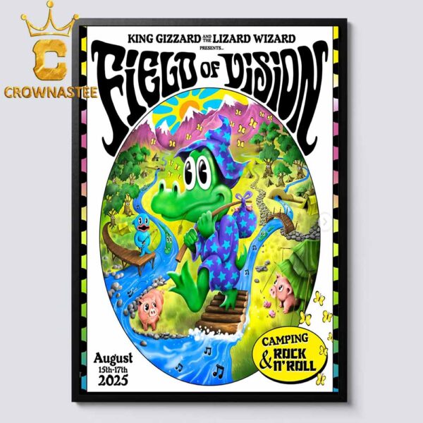 King Gizzard And The Lizard Wizard Field Of Vision Meadow Creek Colorado 2025 Camping Rock N Roll From August 15 To 17 Home Decor Poster Canvas