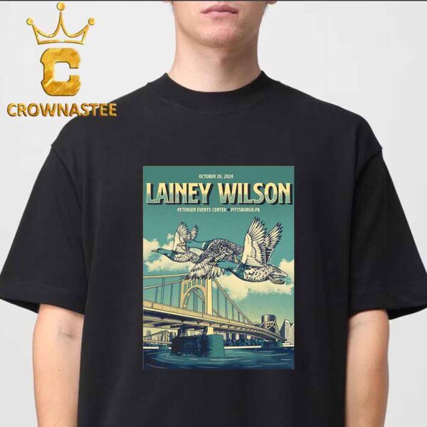 Lainey Wilson Pittsburgh PA 2024 On Petersen Event Center On October 26th Vintage T-Shirt