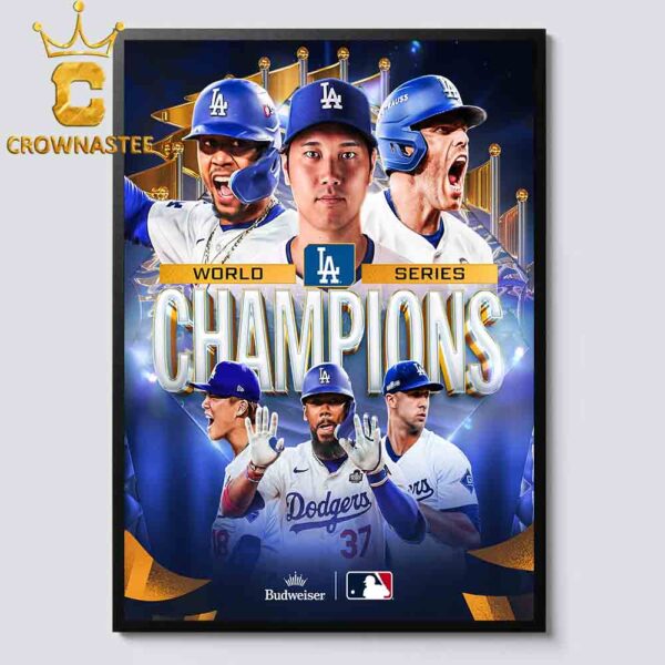 Los Angeles Dodgers MLB The 2024 World Series Champions Home Decor Poster Canvas