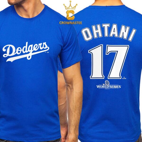 Los Angeles Dodgers Shohei Ohtani Royal 2024 World Series MLB Two Sided T-Shirt