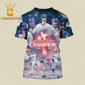 Los Angeles Dodgers The 2024 National League Champions All Over Print T-Shirt