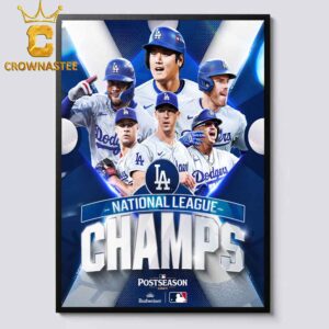 Los Angeles Dodgers The 2024 National League Champions MLB Postseason Home Decor Poster Canvas