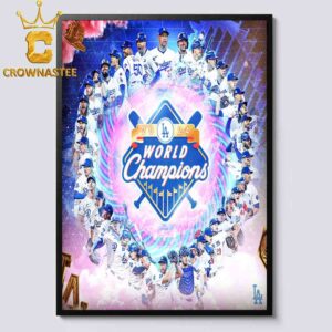 Los Angeles Dodgers The 2024 World Series Champions MLB Home Decor Poster Canvas