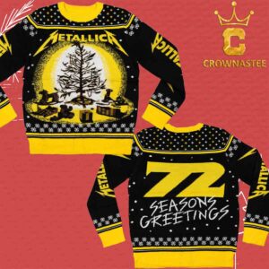 Metallica 72 Seasons Burnt Tree Holiday Ugly Christmas Sweater