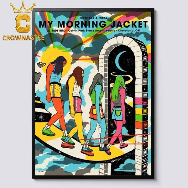 My Morning Jacket Cleverland OH 2024 Calvin Park Evans Amphitheatre On October 4th Home Decor Poster Canvas