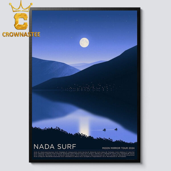 Nada Surf Moon Mirror Tour 2024 US Dates Home Decor Poster Canvas